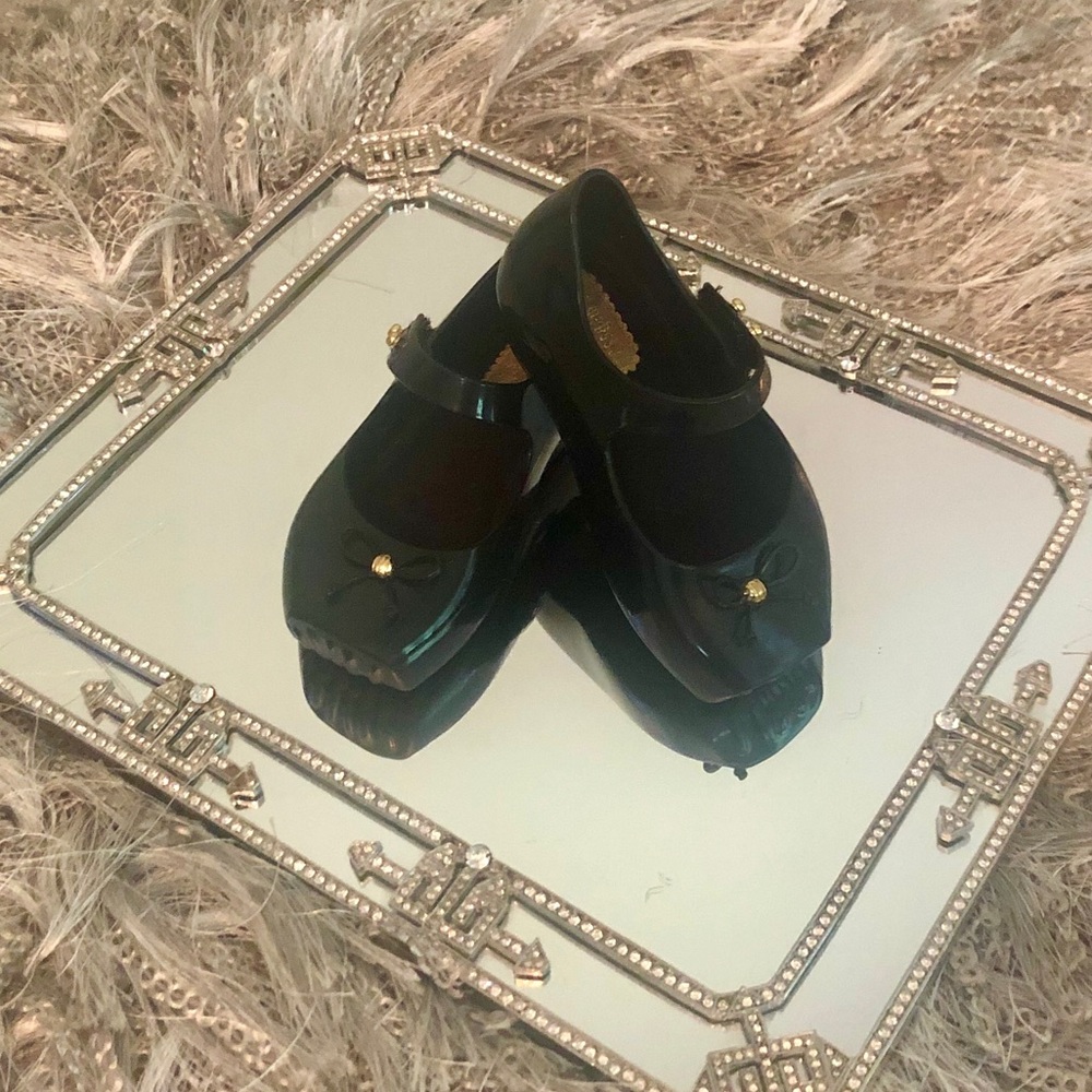 Mini Melissa Black Ballet Sandal